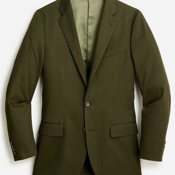 J.Crew Ludlow Dark Olive Green Slim-fit Suit Jacket in Italian Chino 42L